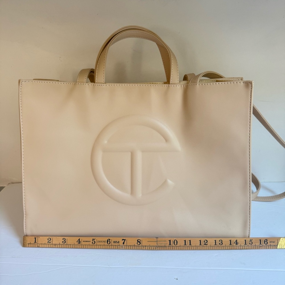 Telfar cream medium shopping tote bag - Picture 3 of 11